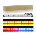 25inch Auto Emergency LED Strobe Light Bar Boat Trailer Offroad Truck Roof Grille DRL Flashing Warning Lamps 24W