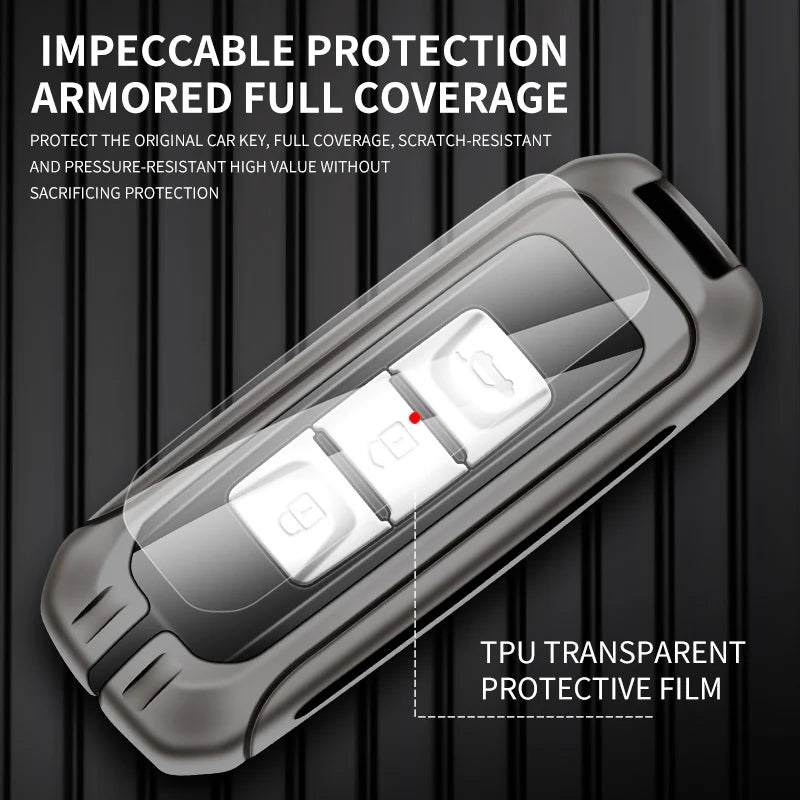 GPRGIT High Quality Car Key Case Alloy Leather Keychain for Baojun 510 730 360 560 RS-5 530 630 for Wuling Hongguang S