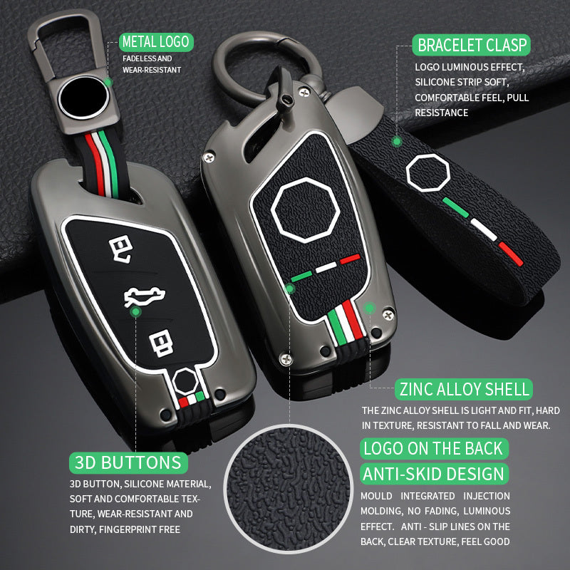 GPRGIT Car Key Case Cover for MG ZS MG6 EV EZS HS EHS 2019 2020 2021 for Roewe RX5 I5 I6 RX3 RX8 ERX5