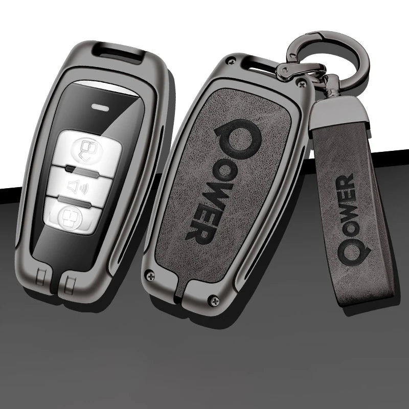 GPRGIT New Design Zinc Alloy Leather Car Key Case Cover for Great Wall Poer Pao Holder Keychain Protector Smart Accessories