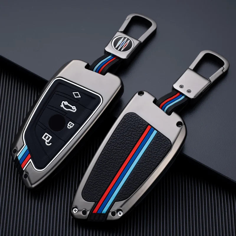 GPRGIT Zinc Alloy Car Remote Key Case Cover for BMW X1 X3 X5 X6 X7 G20 G30 G05 F15 F16 1 3 5 7 Series F01 F02 G11 F48 F39 Car Keyring