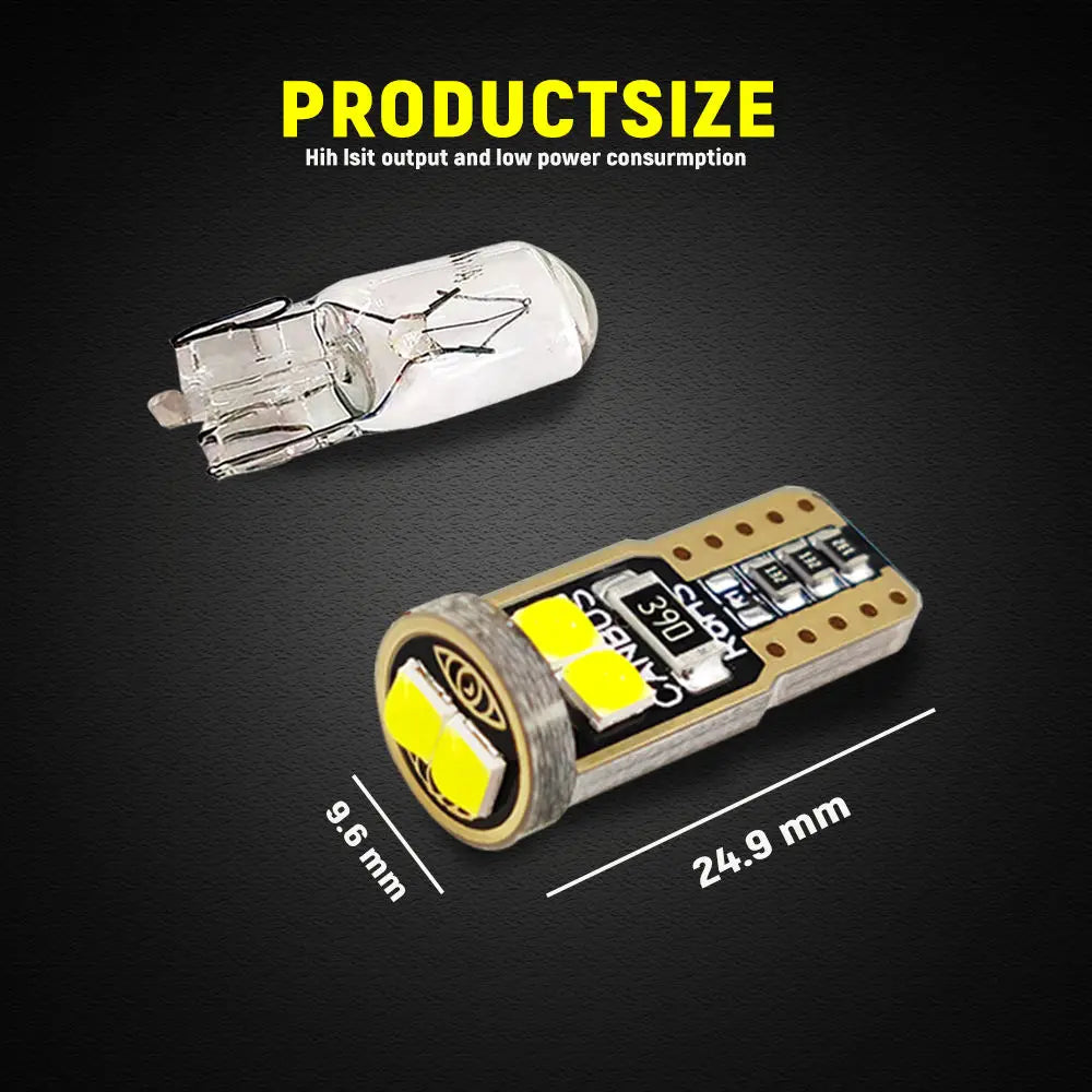 GPRGIT LED Bulb T10 W5W 194 - Interior / License Plate / Trunk Lamp - 12V, Canbus, Interior Light Accessories