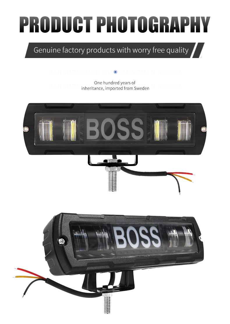 GPRGIT Universal Car Repair LED Work Light 12V-80V 25W Aluminum Alloy+PC LED Chips Red/Yellow/Blue/White