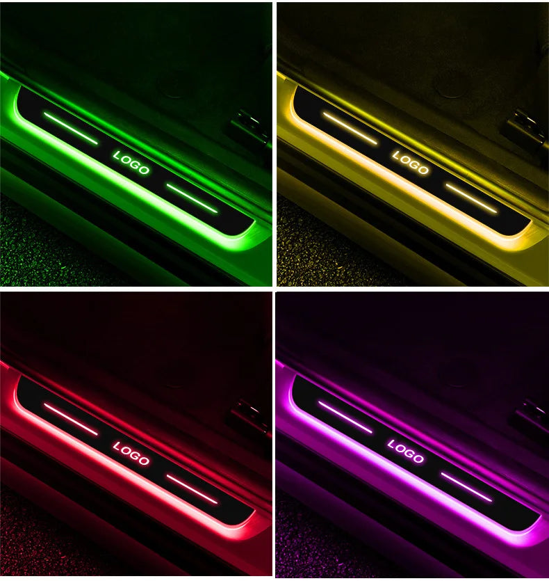 GPRGIT Wireless LED Illuminated Logo Welcome Door Sill Scuff Plate Light 5.1V