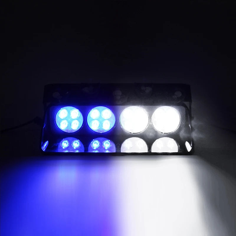 16W Vehicle LED Warning Light Dash Deck Signal Lamps Flash Dash Emergency Flashing Windshield Strobe Light 12V