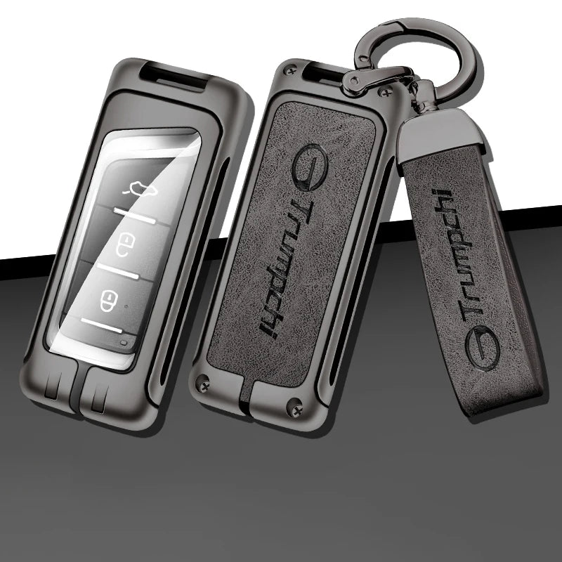 GPRGIT Zinc Alloy Leather Car Key Case Cover Protector for GAC Trumpchi GA6 GA8 GM6 GS4 GS5 GS7 GS8 GM8