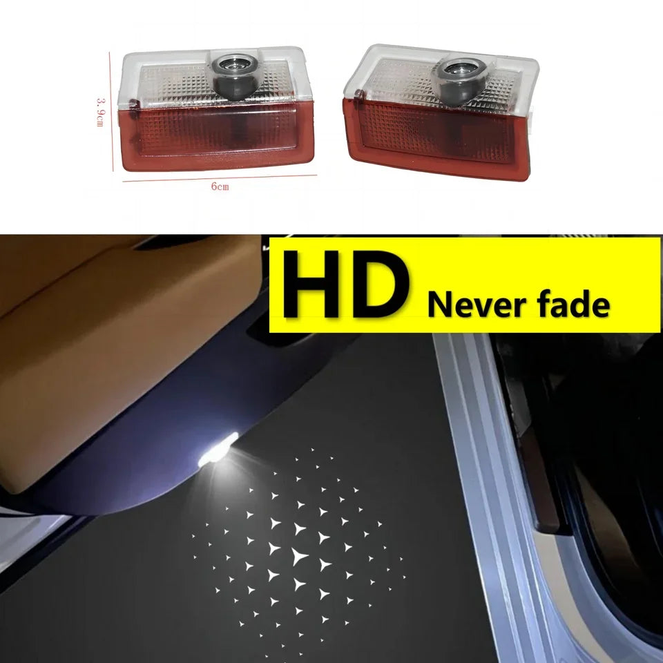 GPRGIT HD Car Door Ghost Shadow Projector Light for Benz W177 W205 W212 W213 W167 X247 W247 E GLC C A Class LED