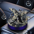 GPRGIT Solar Powered Car Perfume Combat Plane Ornament Rotating Diffuser Aromatherapy Odor Remover