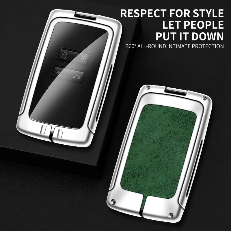 GPRGIT Zinc Alloy Car Key Case for Renault Koleos Kadjar Scenic Megane Sandero Espace Clio Captur Kangoo Laguna Talisman Twingo