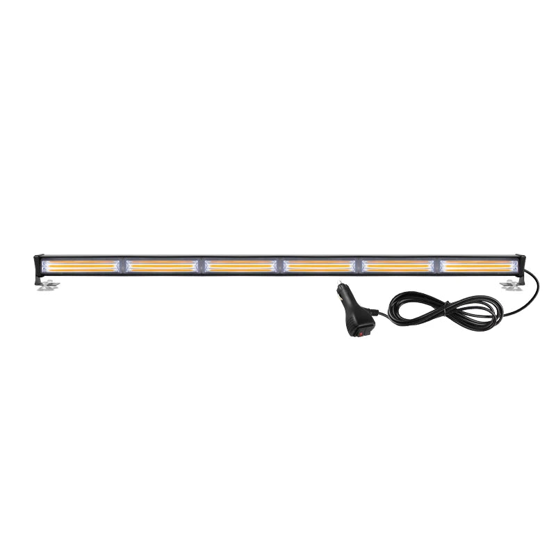 35inch COB LED Strobe Light Bar Traffic Advisor Emergency Hazard Warning Safety Flashing Light Bar with Suction Cup