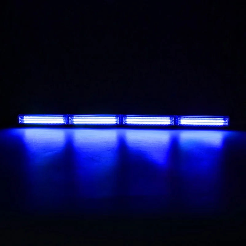 23 Inch Vehicle LED Warning Light Bar Safety Caution Emergency White Amber Strobe Light Bars for Trucks ATV Tow Tractor 12V 24V