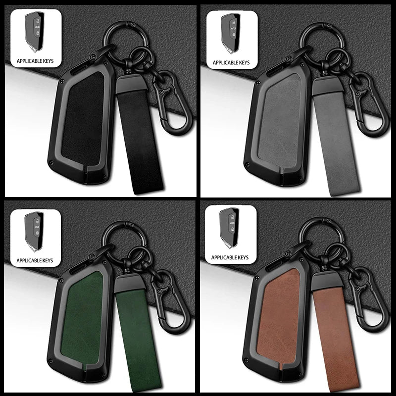 GPRGIT Alloy Car Key Case Cover for VW Volkswagen Golf 8 MK8 ID.3 ID.4 Atlas Cupra Skoda Octavia A8 SEAT Leon MK4 Formentor Tarraco