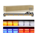 25inch LED Emergency Vehicle Strobe Lights Amber Traffic Advisor Warning Light Bar for Car Offroad Truck Roof Windshield Grille