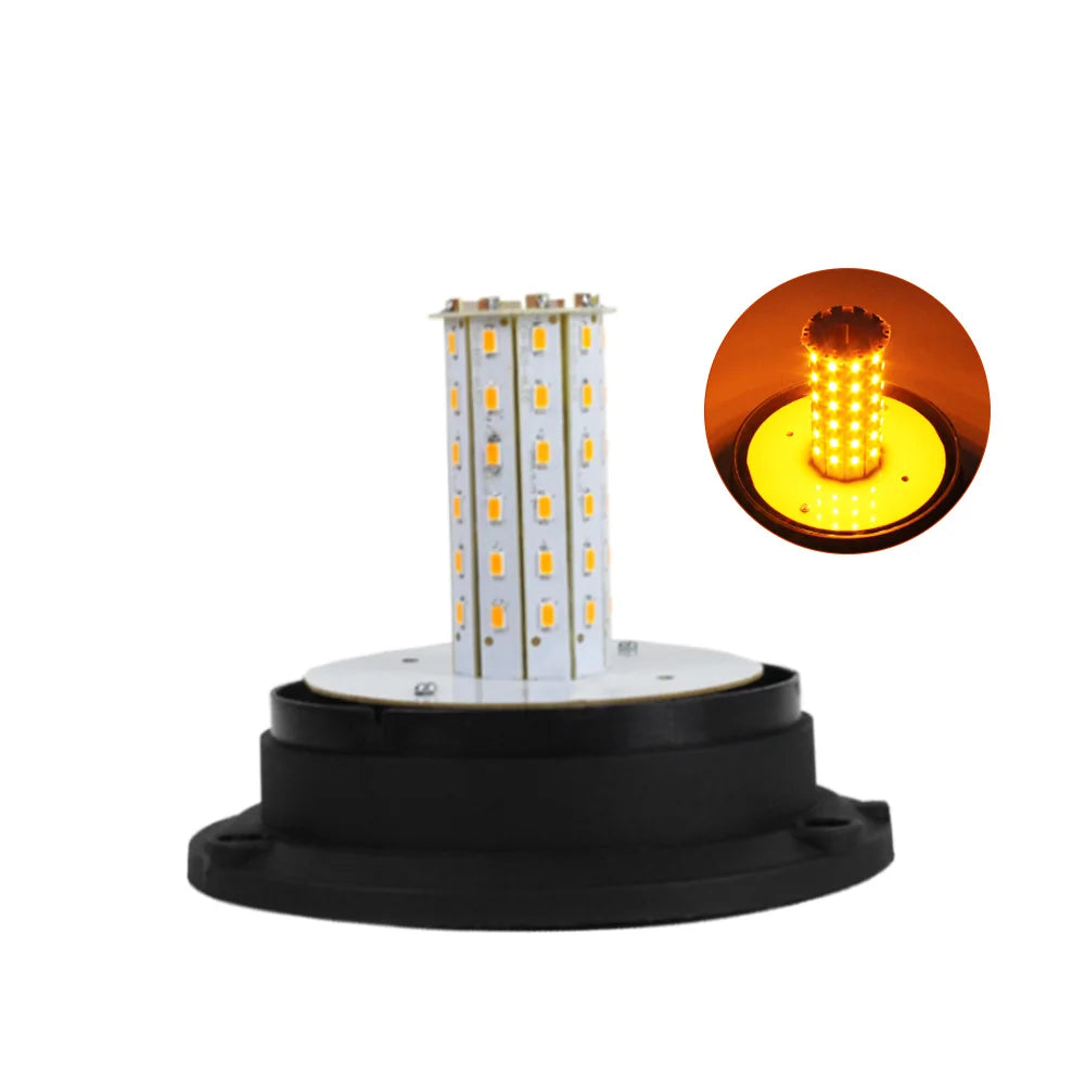 Amber Emergency Warning Light Magnet LED Flashing Rotating Beacon Light for Forklift School Bus Ambulance