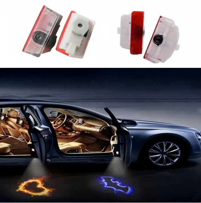 2 Pcs HD LED Welcome Light Car Door Projector Lamps for Mercedes AMG CLA C117 E-Class CLS