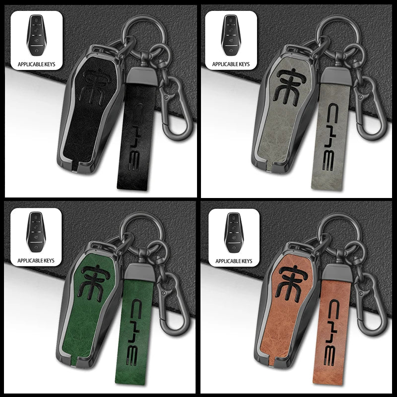 GPRGIT Car Key Case Cover for BYD Song Song Plus Atto 3 Han EV Tang DM 2023 Metal Remote Fob