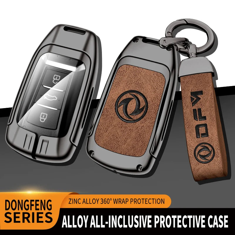GPRGIT Zinc Alloy Car Key Case Shell Cover for Dongfeng Scenery 580 Fengshen AX7 Yixuan Max Accessories
