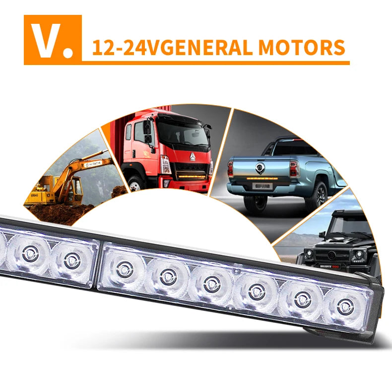 Hot Sale 50 Inches High Power 126w Auto Led Warning Work Light Bar Car Truck Roof Strobe Drl Flashing Emergency Lamp 12v 24v