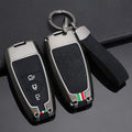 GPRGIT Zinc Alloy Car Key Case Cover for Ford Fusion, Mustang, Explorer, F-150, F-250, EcoSport, Edge, S-MAX, Ranger, Lincoln (2017-2018)