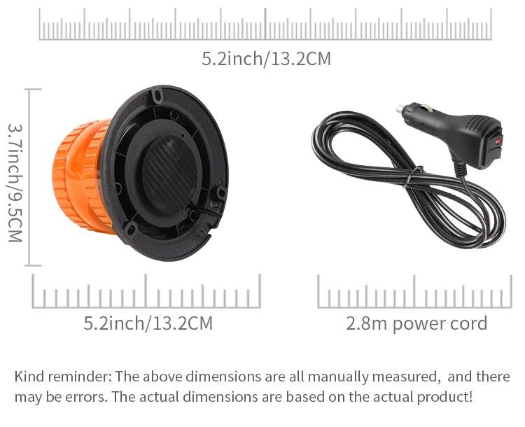 Red Zone Forklift 24W Amber Truck Warning Light Safety 24 Led Magnet Emergency Warning Light Cob Led Work Light