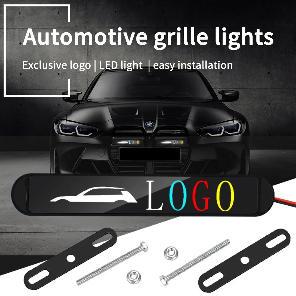 GPRGIT LED Front Grille Sign Badge Illuminated Emblem for Audi A8 Q1 Q2 Q3 Q4 Q5 1W 12V
