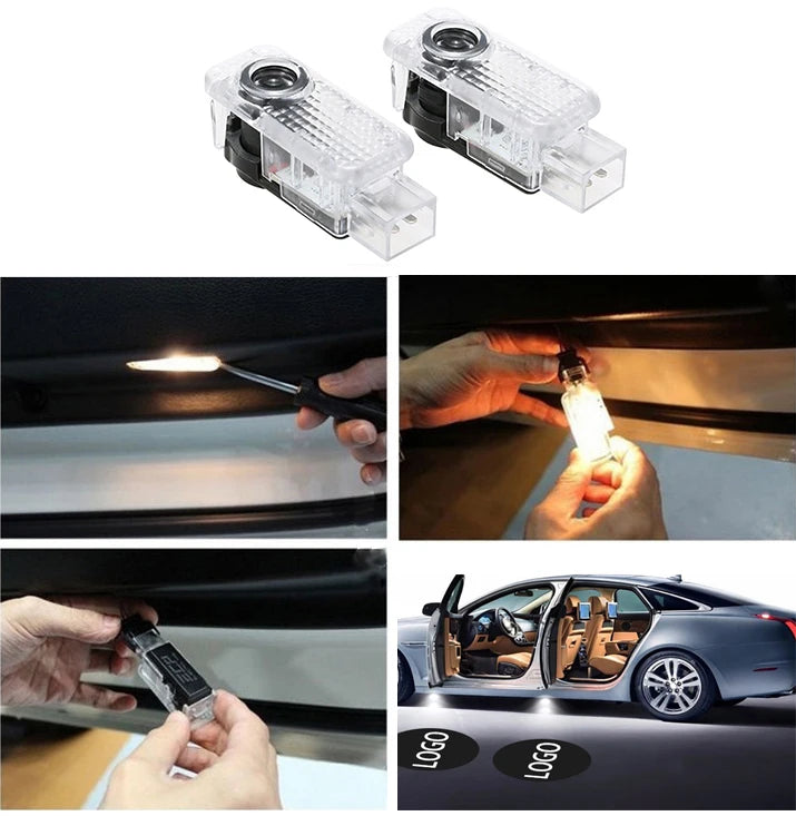 GPRGIT Volkswagen Touareg Phaeton 2000-2015 LED Logo Ghost Door Light Projector Welcome Emblem Lamp 12V