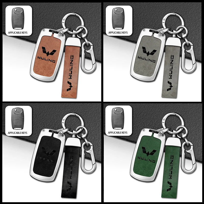 GPRGIT Flip Remote Key Cover Case Shell for Wuling Confero Mini EV Hongguang Baojun 630 730 560 310 Replacement
