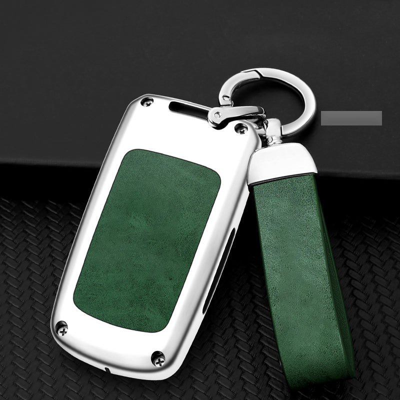 GPRGIT Metal Leather Car Logo Key Case for Toyota Camry Corolla RAV4 Highlander Avalon 2015-2017