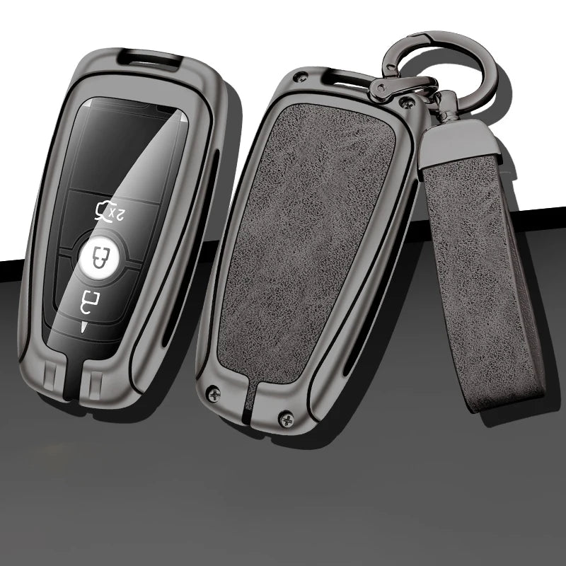 GPRGIT Metal Car Key Case Custom Car Logo Shell for Ford Mondeo Explorer F150 F250 Edge Fusion Mustang Ecosport for Lincoln MKX MKC