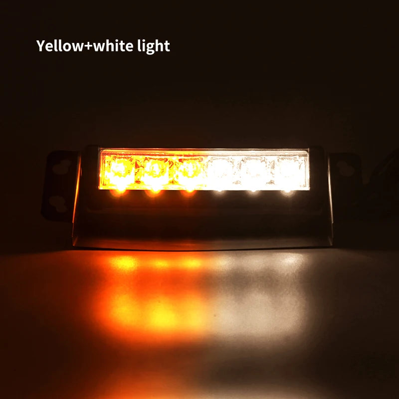 8 Inches 6 LED Car Warning Strobe Dash Lights Traffic Advisor Emergency Flashing Windshield Light with Suction Cup 12V