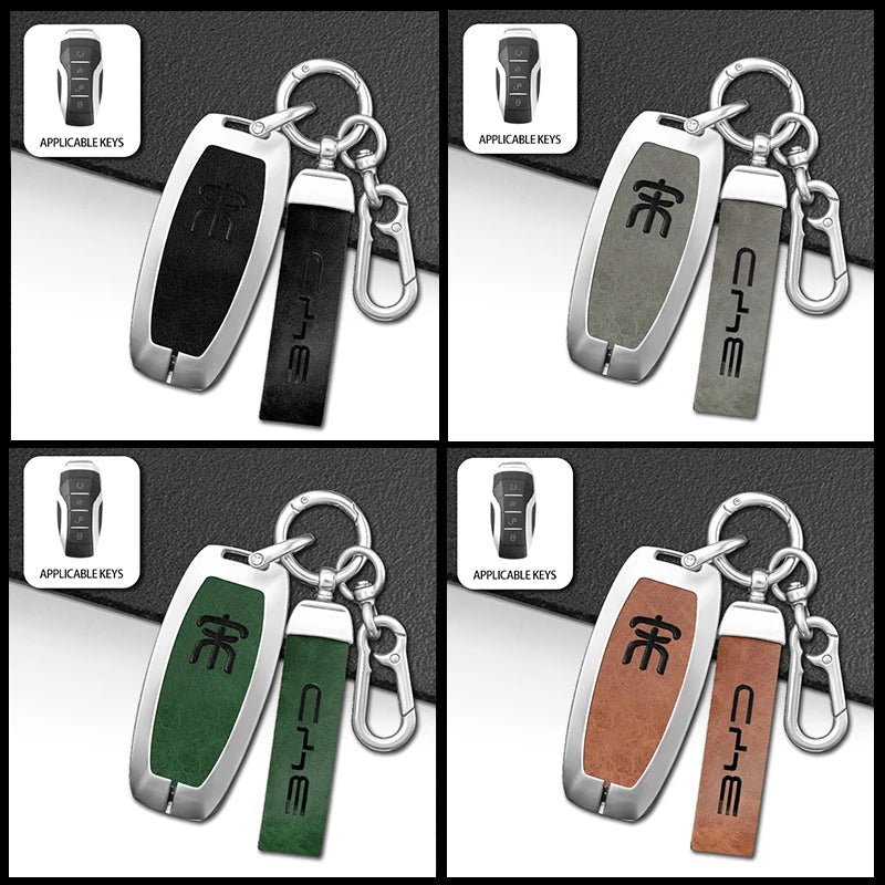 GPRGIT Car Key Case Cover for BYD Song Song Plus Atto 3 Han EV Tang DM 2023 Metal Remote Fob