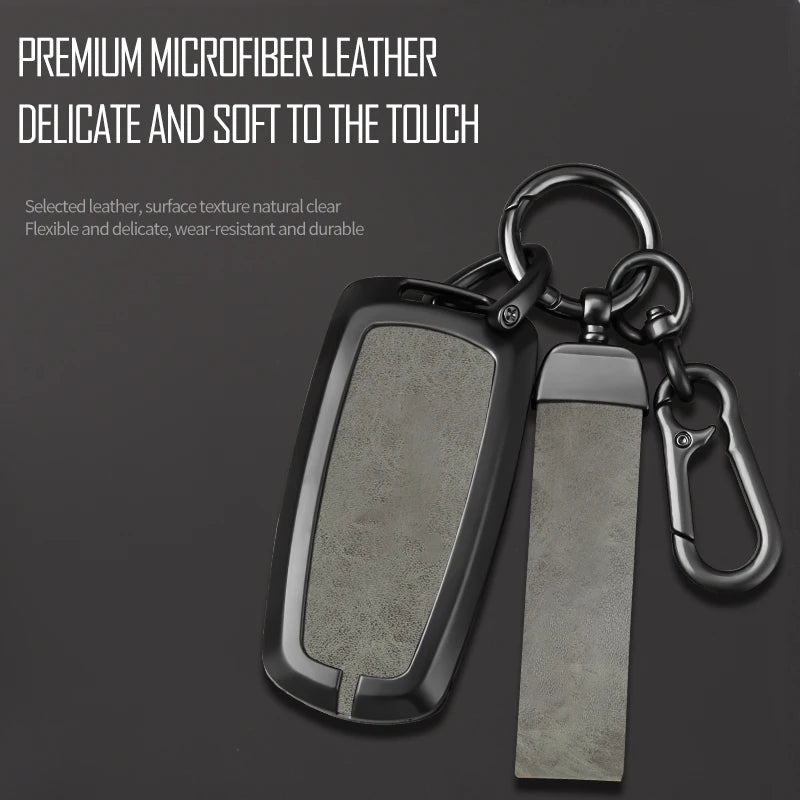 GPRGIT Leather Car Key Case Cover for Lincoln Ford F150 F250 F350 Fusion Mustang Explorer Mondeo Fiesta Ranger Eco Sport Accessories