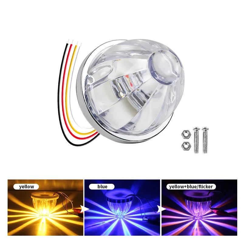 3W High Power Mini Watermelon Lucas LED Lights 3/4 Inch DOT 12-24V for Truck Trailer Custom Color Car Exterior/Interior Lighting