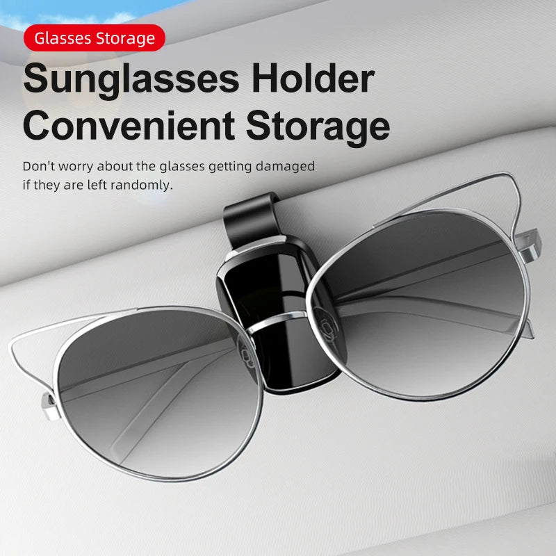GPRGIT Universal Car Sun Visor Sunglasses Holder Mirror Clip ABS 7x4x3cm