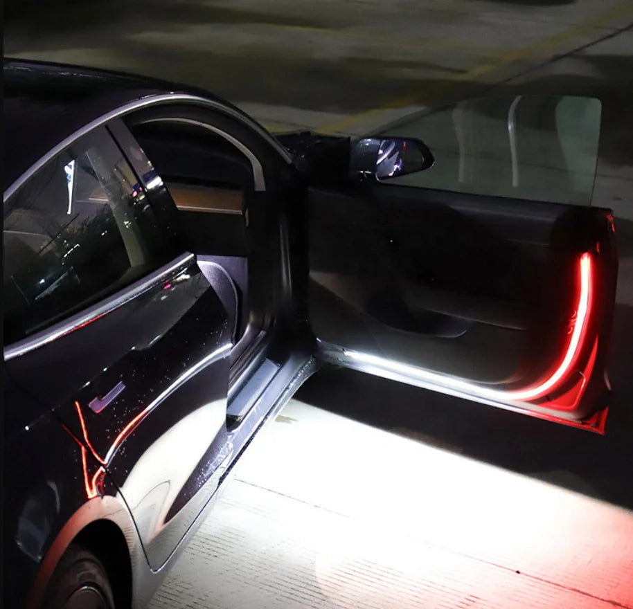 GPRGIT LED Car Door Warning Light 120cm Anti-Collision Strobe Safety Lamp 12V 27W