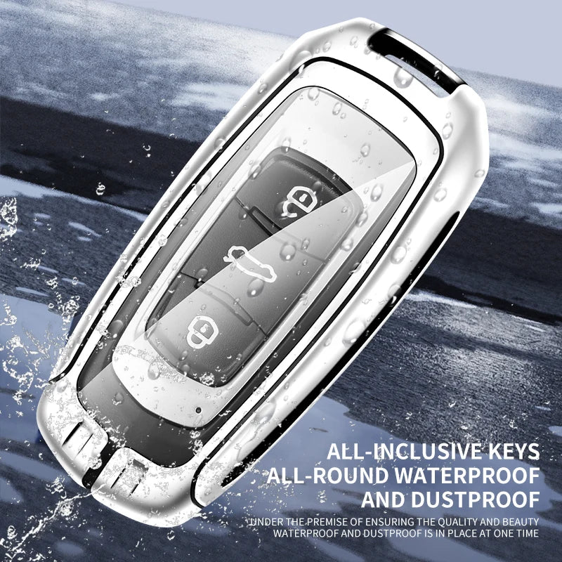 GPRGIT Fashion Zinc Alloy Leather Car Key Case Cover for Geely Atlas Boyue NL3 EX7 SUV GT GC9 Emgrand X7 Borui