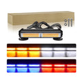 Car LED Strobe Light Bar 2 Sides COB LED Warning Emergency Flashing Lights for Vehicle Rooftop Grille Bumper