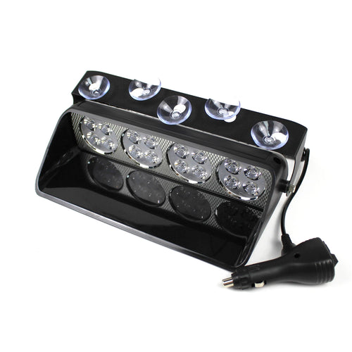 16W Vehicle LED Warning Light Dash Deck Signal Lamps Flash Dash Emergency Flashing Windshield Strobe Light 12V