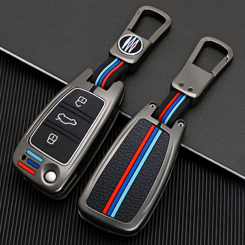 GPRGIT Fold New Zinc Alloy Car Key Case Cover Shell for Jac S2 S3 S4 S5 3 A5 S7 R3 2020 3 Button Flip Car Accessories Keychain