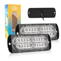 GPRGIT Automotive 12V 24V LED Strobe Light Bar - Grille Marker Beacon - 12-24V, 12W, Spot Beam, IP67, CE/ROHS