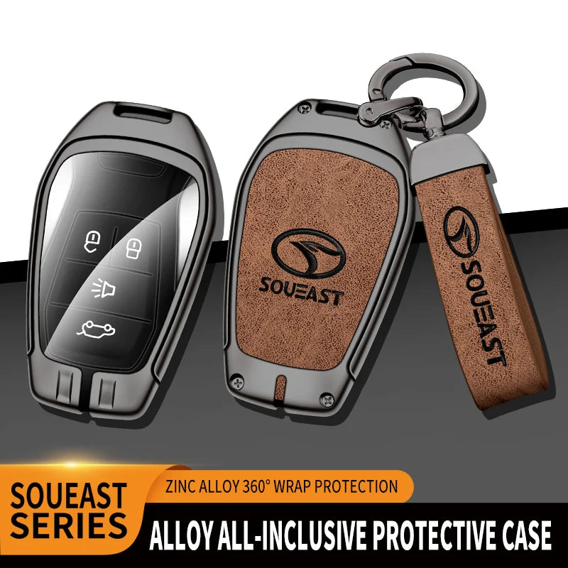 GPRGIT Zinc Alloy Car Remote Key Case Cover Shell for Baic X7 BJ40 Senova D50 D70 X55 X65 EU5 EU7 Accessories Fob Holder