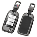 GPRGIT Zinc Alloy Leather Car Remote Key Case Cover for MG MG6 ZS HS Protector Keychain