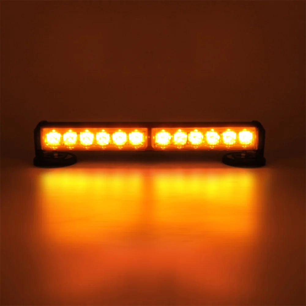 Super Bright Rechargeable LED Warning Light Magnetic Rooftop Strobe Light Bar Emergency Flashing Lights for Truck Vehicles