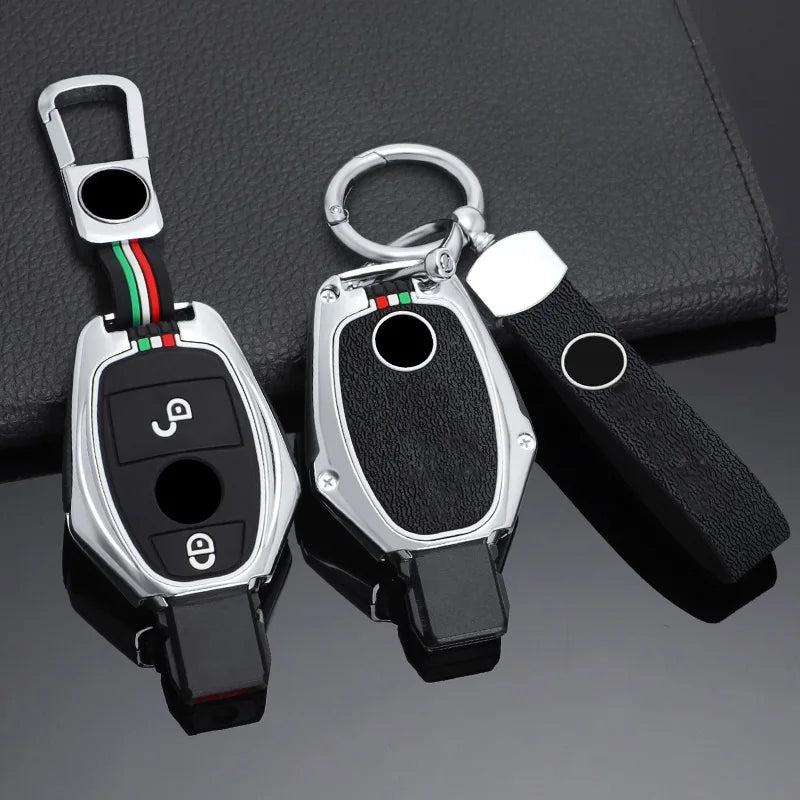 GPRGIT Zinc Alloy Car Key Case Shell for Mercedes-Benz A B R G Class GLK GLA GLC GLR W204 W210 W176 W202 W463 Remote Keyless