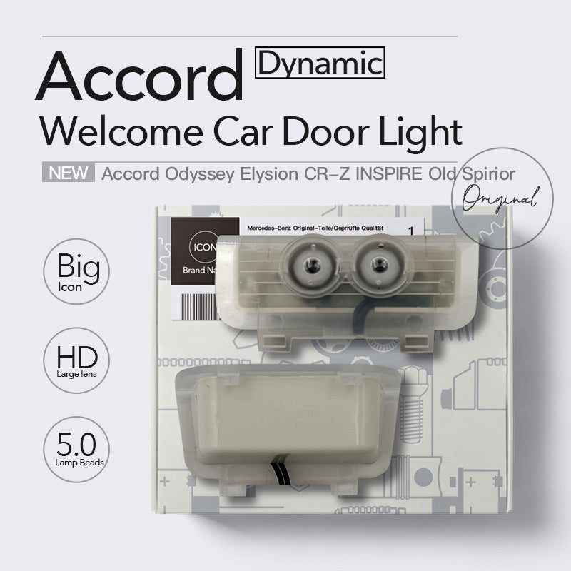 GPRGIT Dynamic Car Door Welcome Light for Odyssey Elysion CR-Z INSPIRE Spirior Shadow Lamp Auto Dual Lens LED/Laser