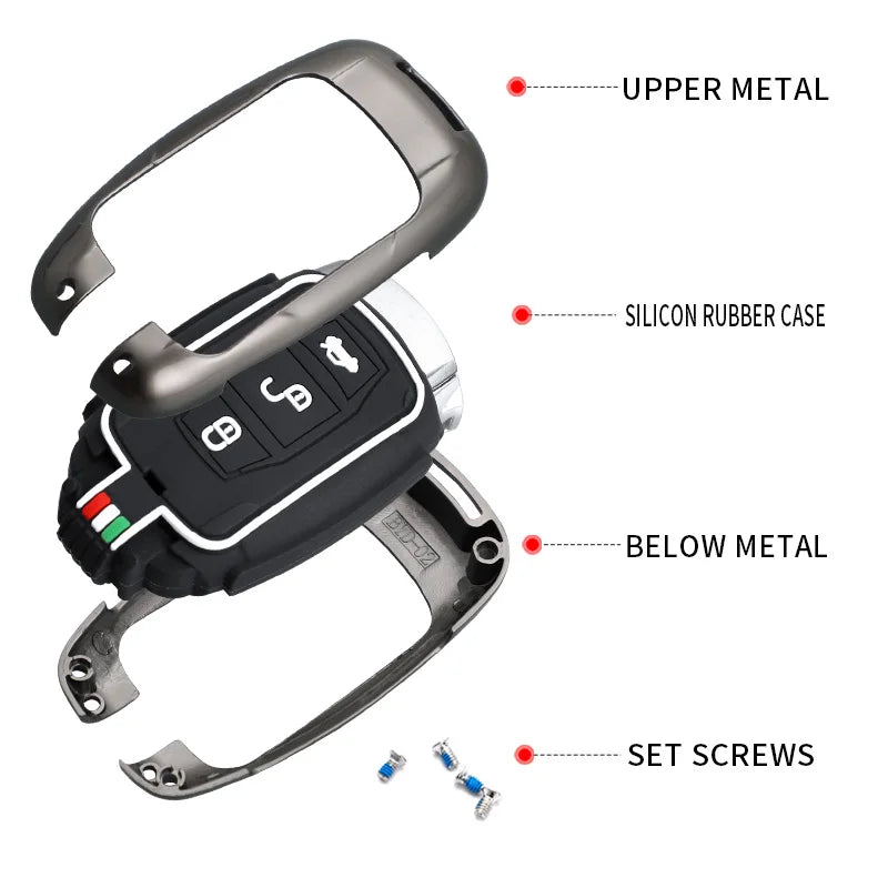 GPRGIT Auto Zinc Alloy Car Key Case Cover Holder Keychain for BYD F3 S6 S7 L3 F0 G3 Song MAX G6 Yuan Su Rui Remote Accessories