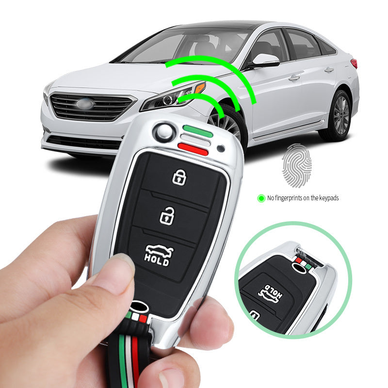 GPRGIT Zinc Alloy Car Folding Key Case Cover for Hyundai Elantra Solaris Tucson I30 I35 I40 KONA Genesis Santa Fe Azera