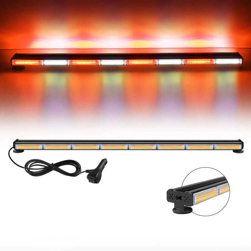 New Condition Led Flashing Light Bars For Truck Van Boat Trailer Front Car Rooftop Cob 2 Sides Strobe Emergency Warning Lights
