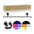 LED High Beam Strip 41in 7P 104cm Car Roof Warning Light Grille Strobe DRL Lane Emergency Suction Cup Light
