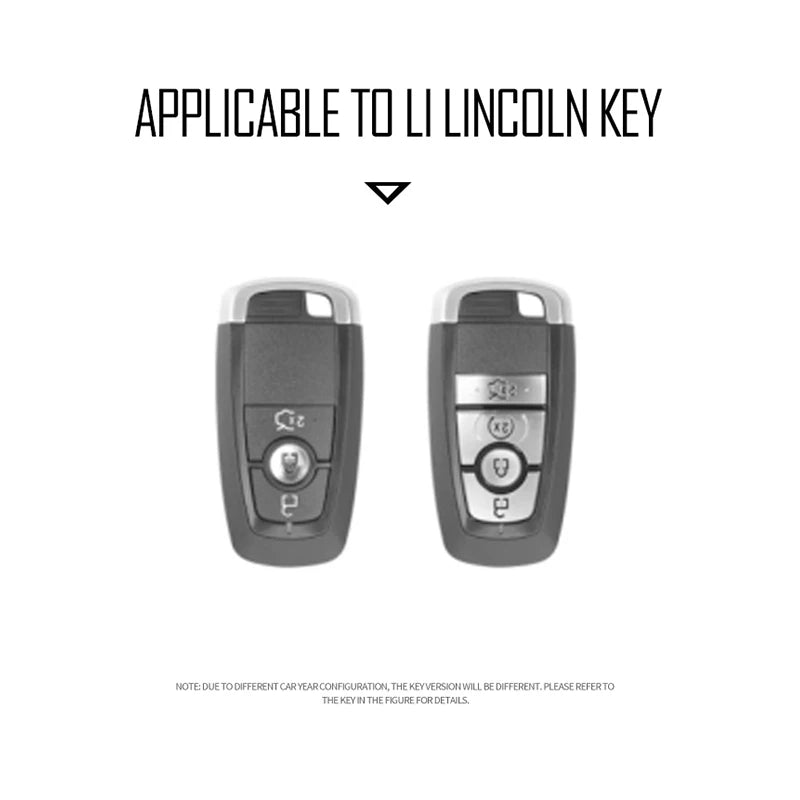 GPRGIT Leather Car Key Case Cover for Lincoln Ford F150 F250 F350 Fusion Mustang Explorer Mondeo Fiesta Ranger Eco Sport